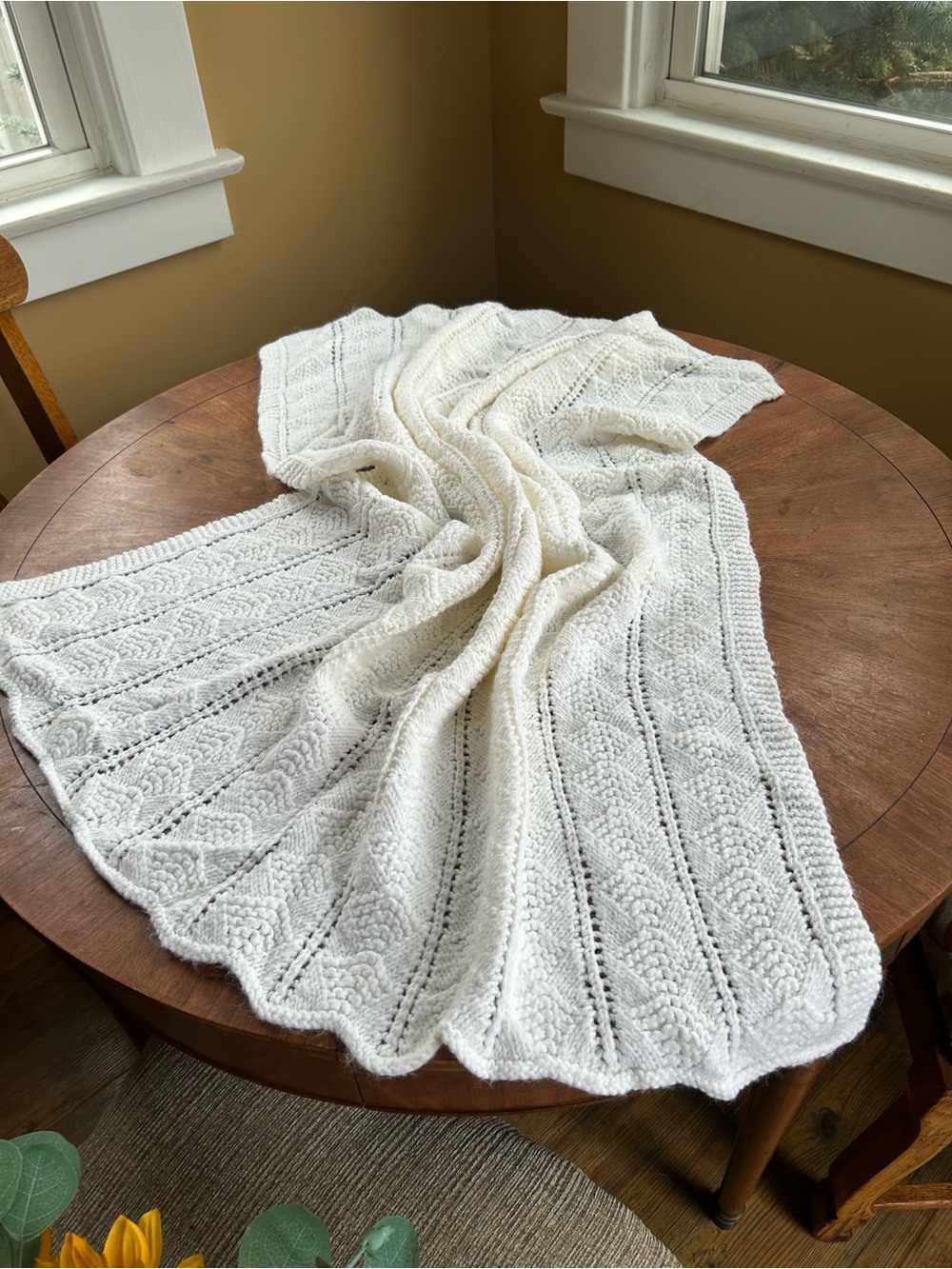 Handmade baby blanket 36 in x 38 inches